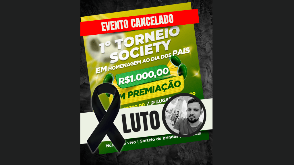 1º Torneio Society em Homenagem ao Dia dos Pais é cancelado após morte do jovem Jandinho em acidente de moto em Duas&nbsp;Estradas
