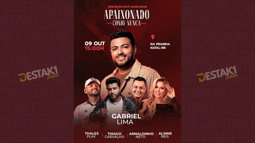 Paraibano, natural de Guarabira, Gabriel Lima grava o EP “Apaixonado Como Nunca” em&nbsp;Natal