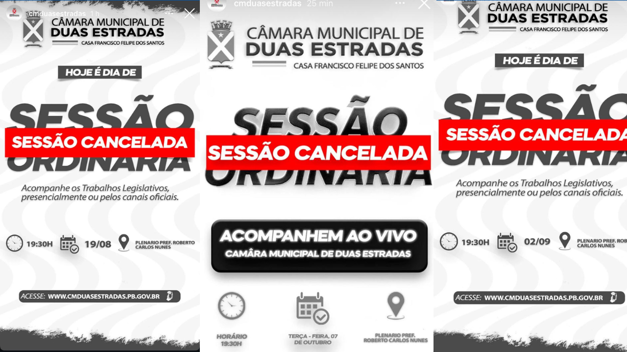 Paralisia e censura na Câmara de Duas Estradas: oposição denuncia cancelamentos de Sessões e engavetamento de pautas