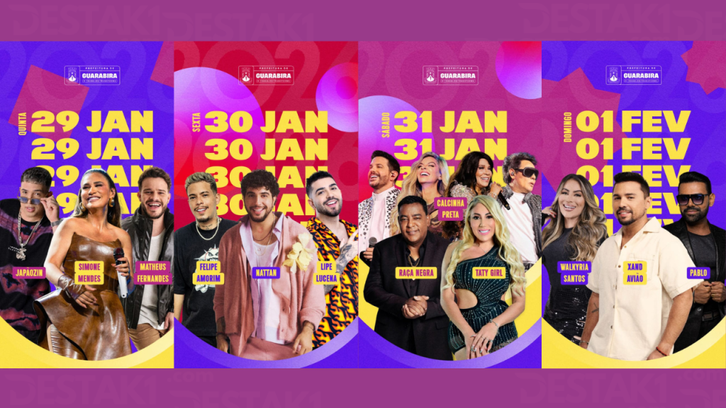 “Festa da Luz 2026 confirma grandes nomes: Simone Mendes, Xand Avião, Pablo, Raça Negra e Calcinha&nbsp;Preta”